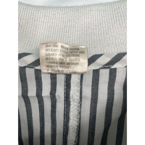 VTG POLO Dress w/Front Pockets Black White Stripe Boating Sailing Sz 14 - Picture 10 of 13